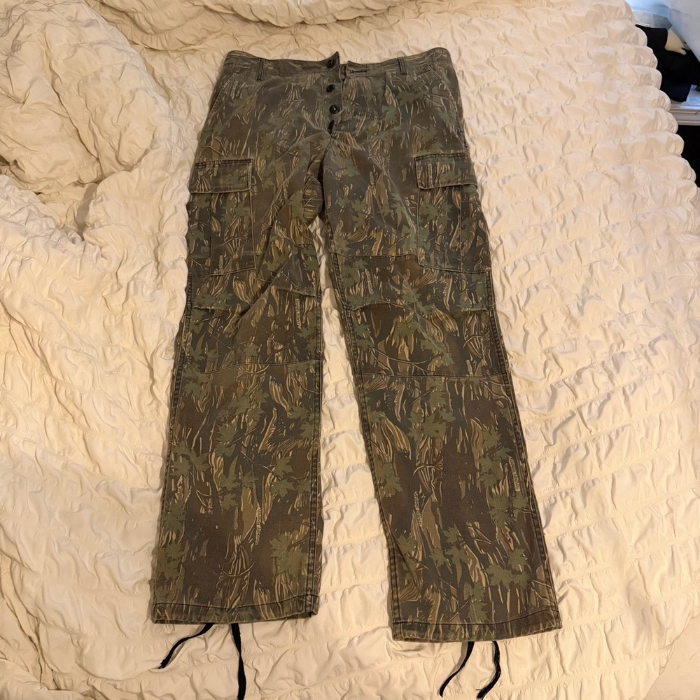 Vintage Camo Camouflage Army Military Cargo Pants size medium